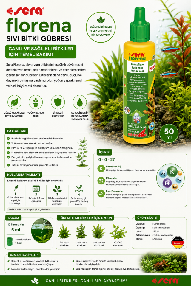 Sera Florena 50ml Sıvı Bitki Gübresi