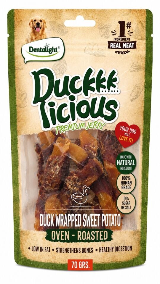 DENTALİGHT DUCK LİCİOUS WRAPPED SWEET POTATO 70G TEKLİ
