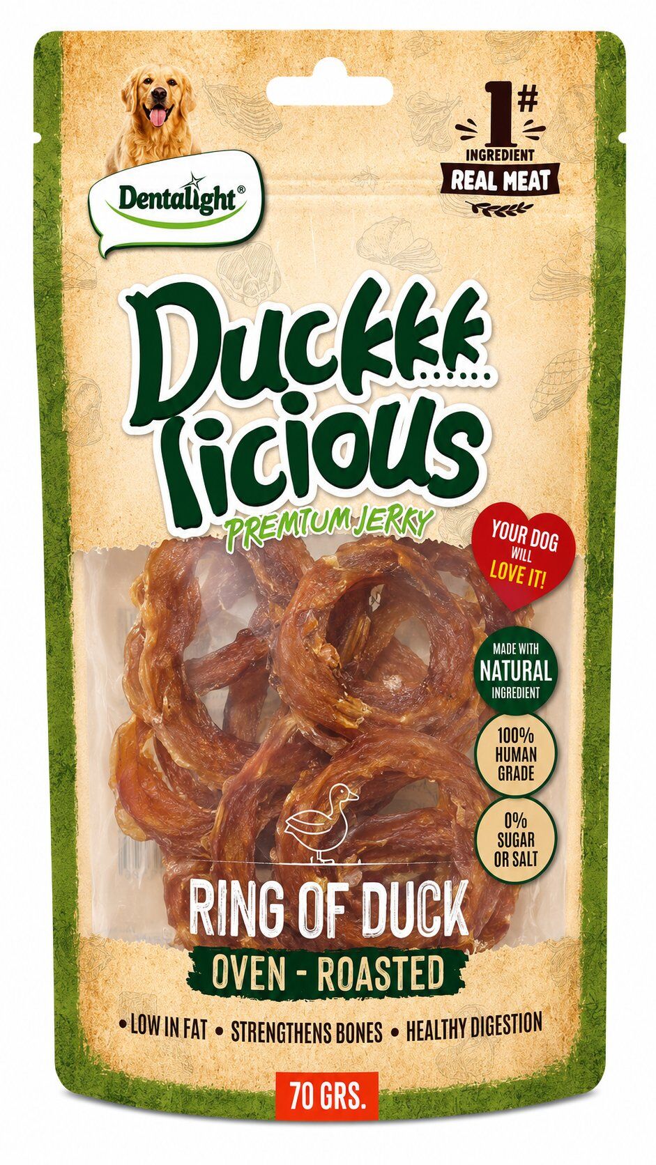 DENTALİGHT DOG DUCK LİCİOUS RİNG OF DUCK 70G TEKLİ