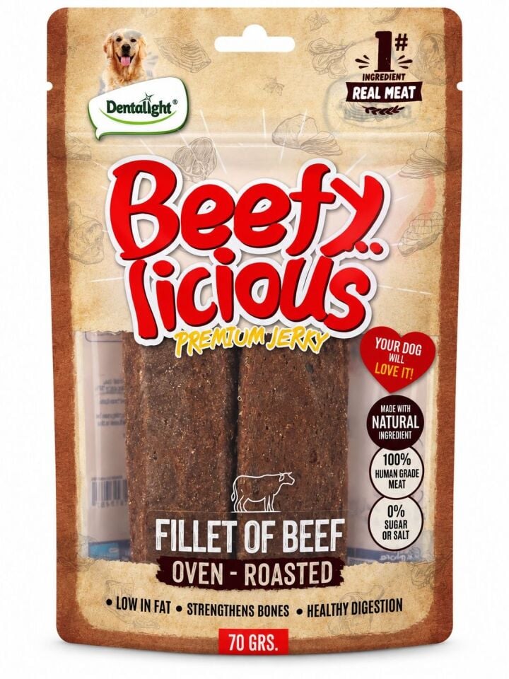 DENTALİGHT DOG BEEFY LİCİOUS FİLLET OF BEEF 70G TEKLİ