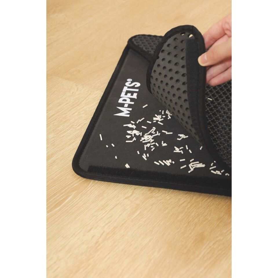 M-PETS DUPLEX ELEKLİ KEDİ KUMU PASPASI SİYAH 45X65CM