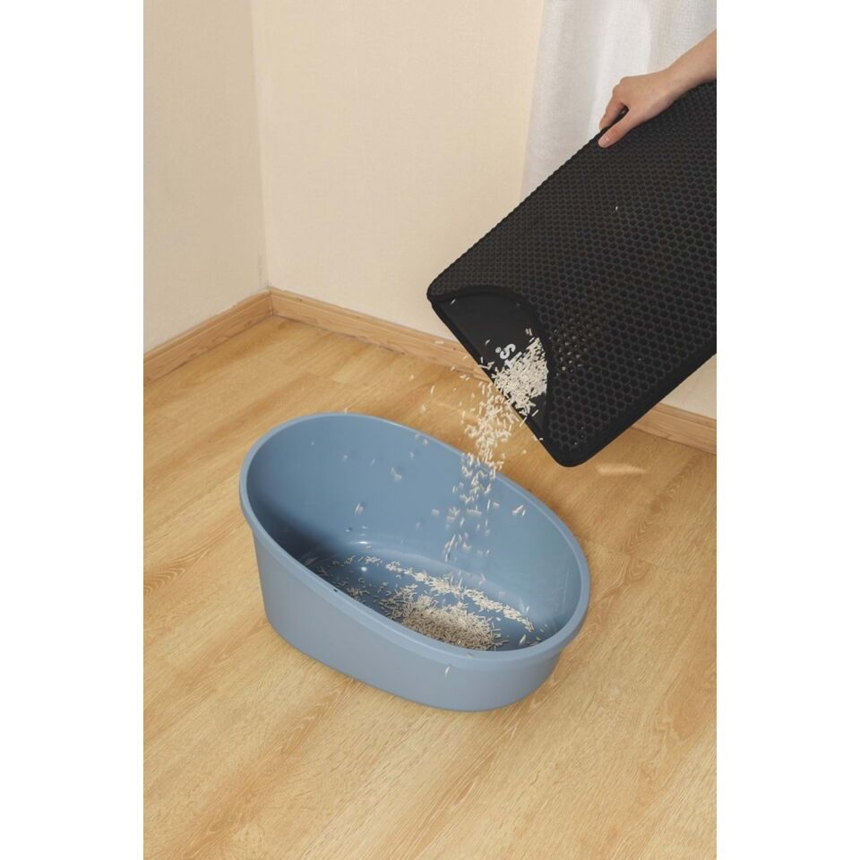 M-PETS DUPLEX ELEKLİ KEDİ KUMU PASPASI SİYAH 45X65CM