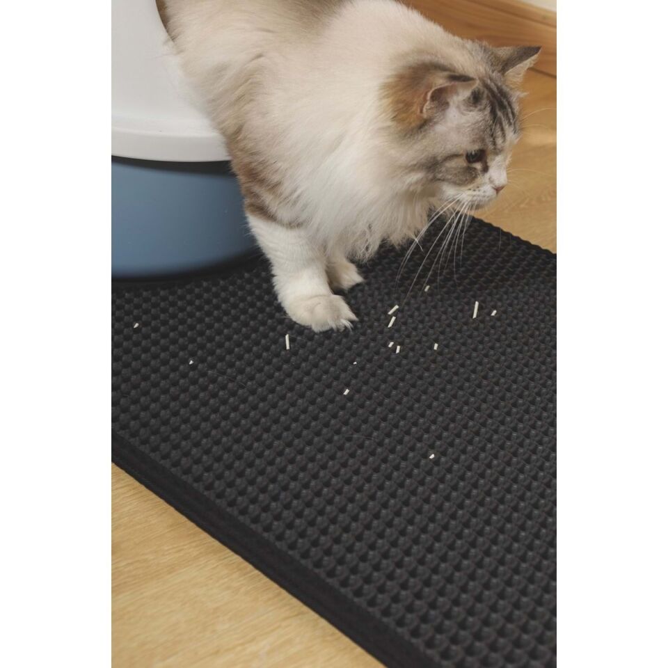 M-PETS DUPLEX ELEKLİ KEDİ KUMU PASPASI SİYAH 45X65CM
