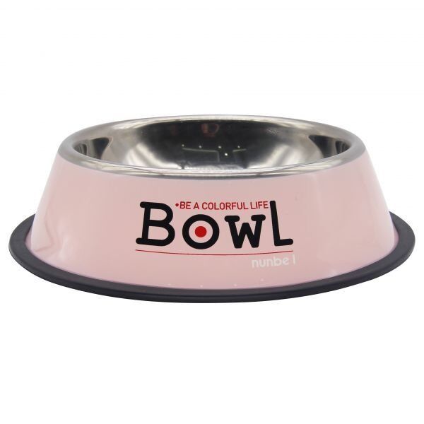 NUNBELL ÇELİK MAMA KABI RENKLİ 34 CM