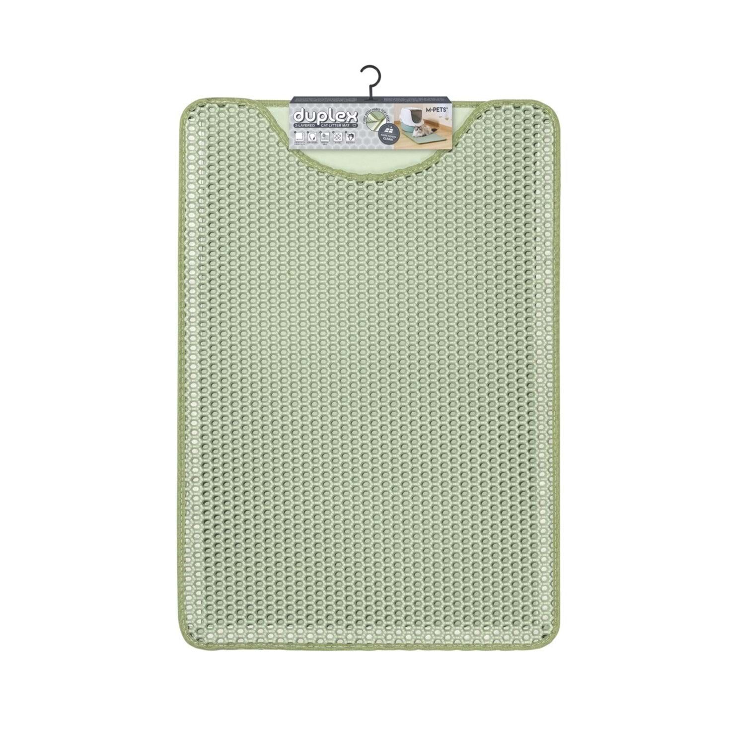 M-PETS DUPLEX ELEKLİ KEDİ KUMU PASPASI YEŞİL 45X65CM