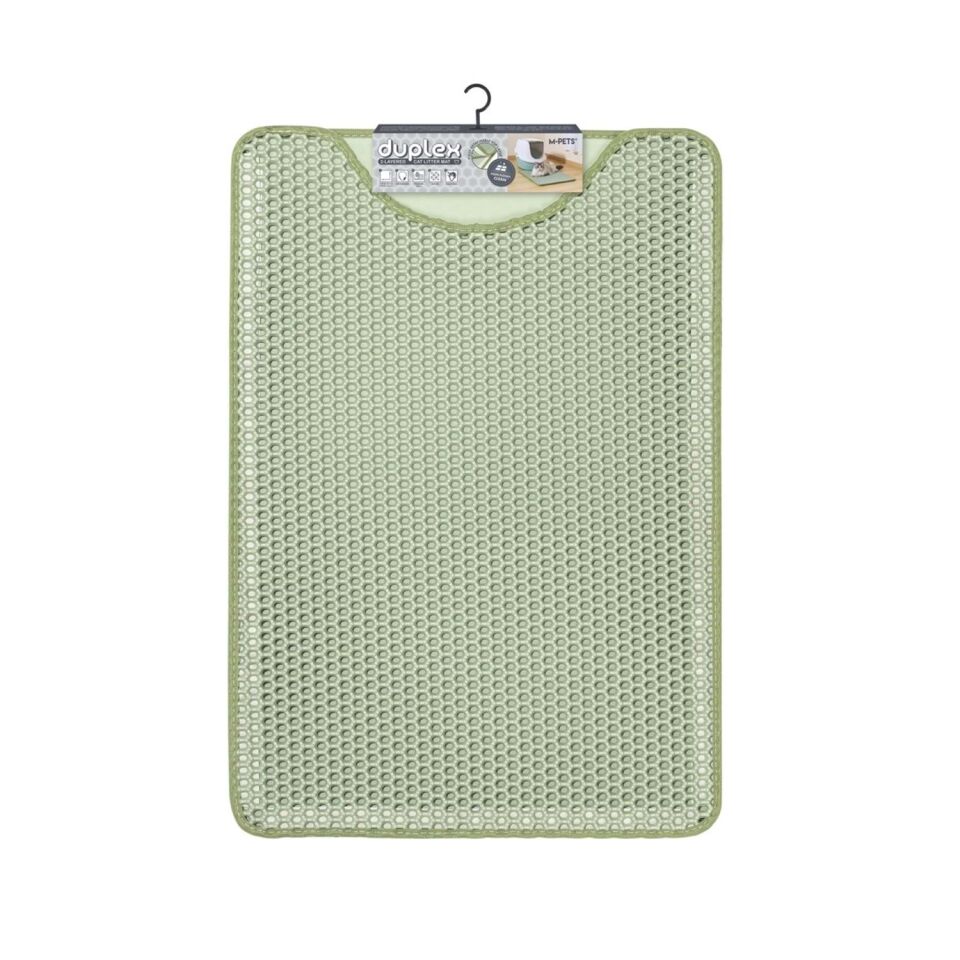 M-PETS DUPLEX ELEKLİ KEDİ KUMU PASPASI YEŞİL 45X65CM