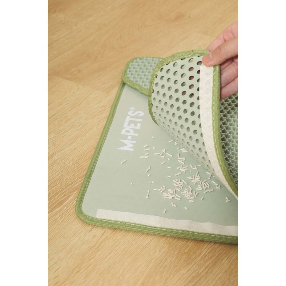 M-PETS DUPLEX ELEKLİ KEDİ KUMU PASPASI YEŞİL 45X65CM
