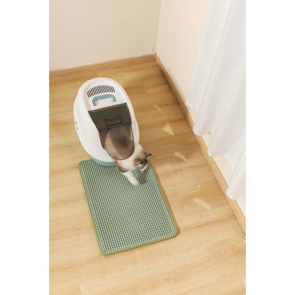 M-PETS DUPLEX ELEKLİ KEDİ KUMU PASPASI YEŞİL 45X65CM