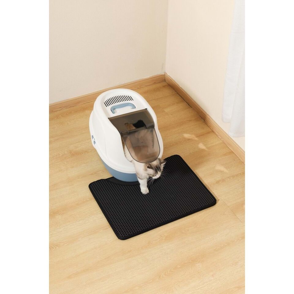 M-PETS DUPLEX ELEKLİ KEDİ KUMU PASPASI SİYAH 60X45CM