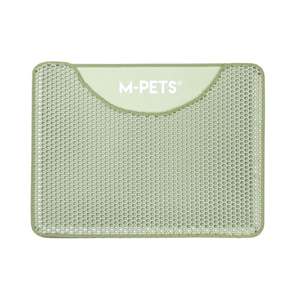 M-PETS DUPLEX ELEKLİ KEDİ KUMU PASPASI YEŞİL 60X45CM