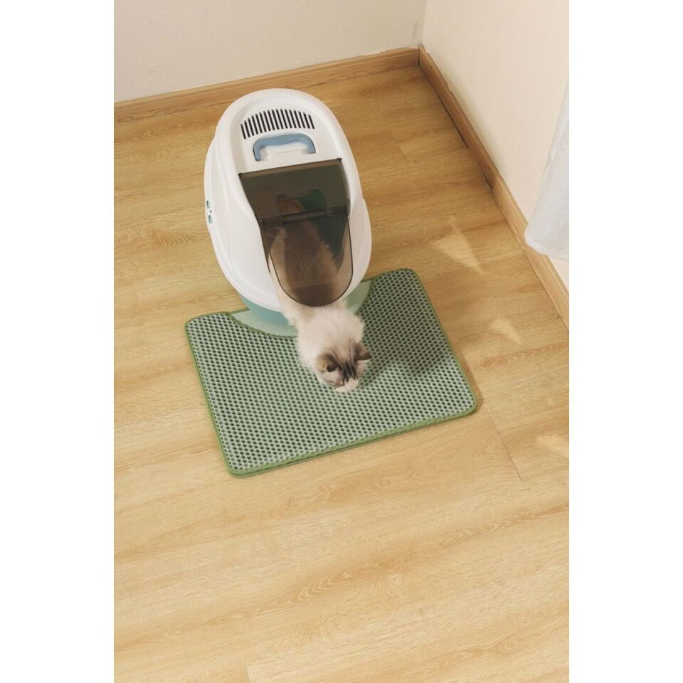 M-PETS DUPLEX ELEKLİ KEDİ KUMU PASPASI YEŞİL 60X45CM