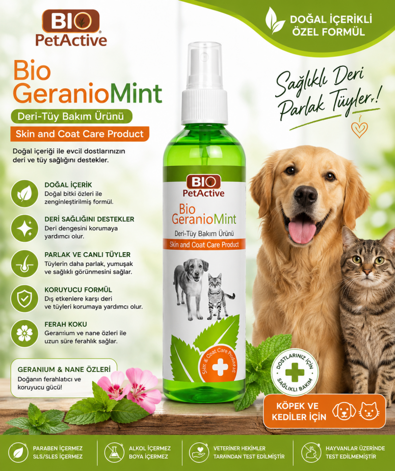 BİO PETACTİVE GERANİO MİNT DERİ TÜY BAKIM