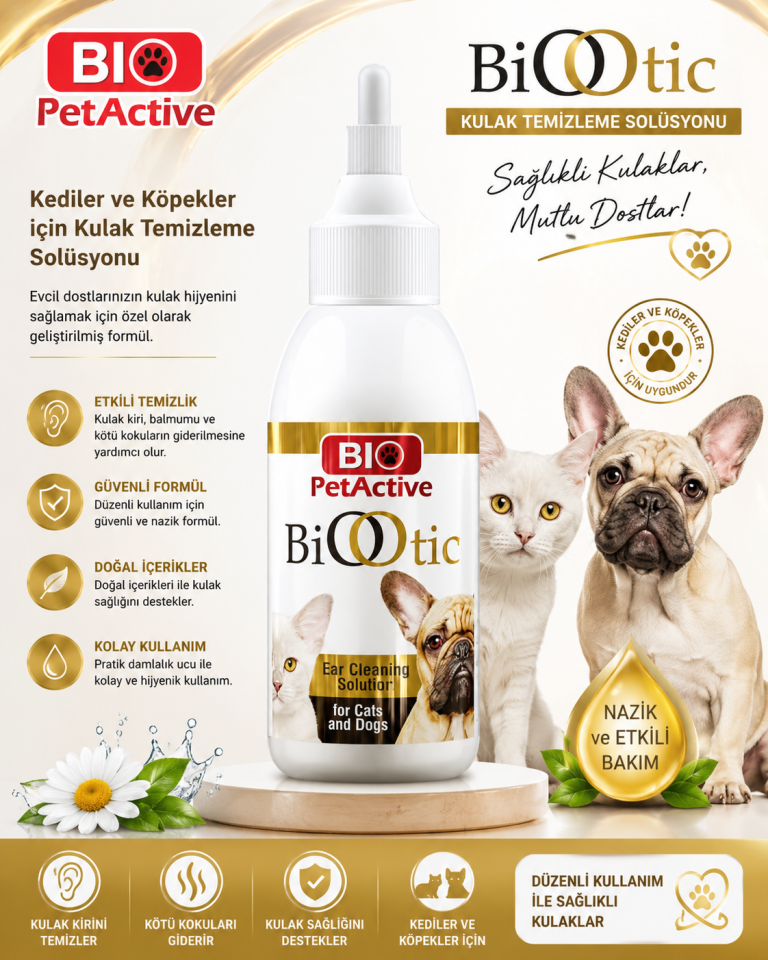BİO PETACTİVE BİOOTİC KULAK TEMİZLEYİCİ 100ML
