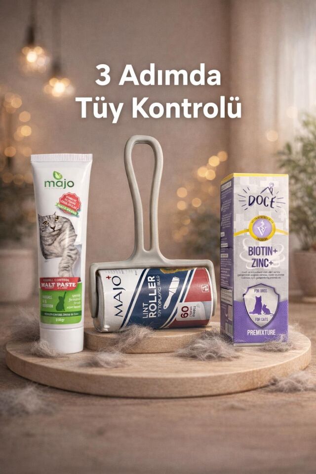MAJO DOCE KEDİ TÜY BAKIM SETİ