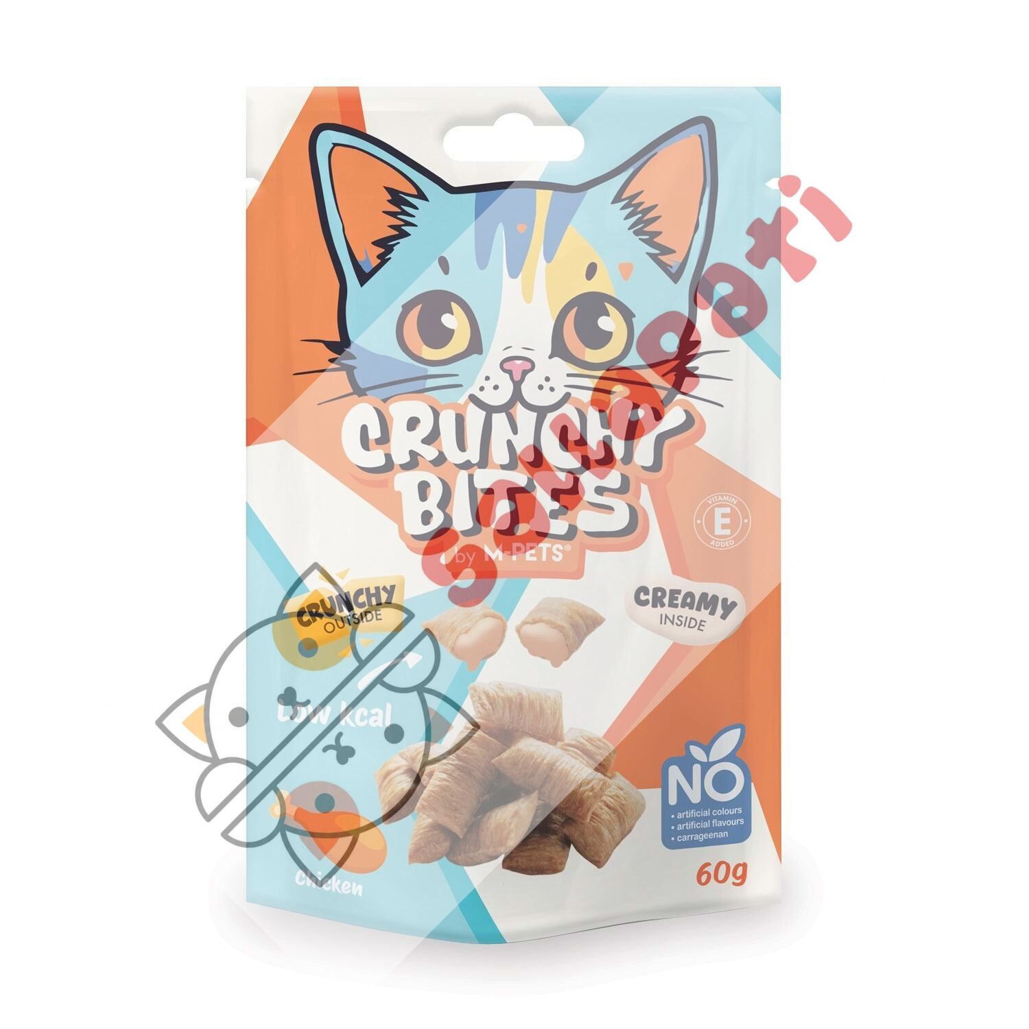 M-PETS CRUNCHY BITES TAVUKLU KEDİ ÖDÜLÜ 60GR