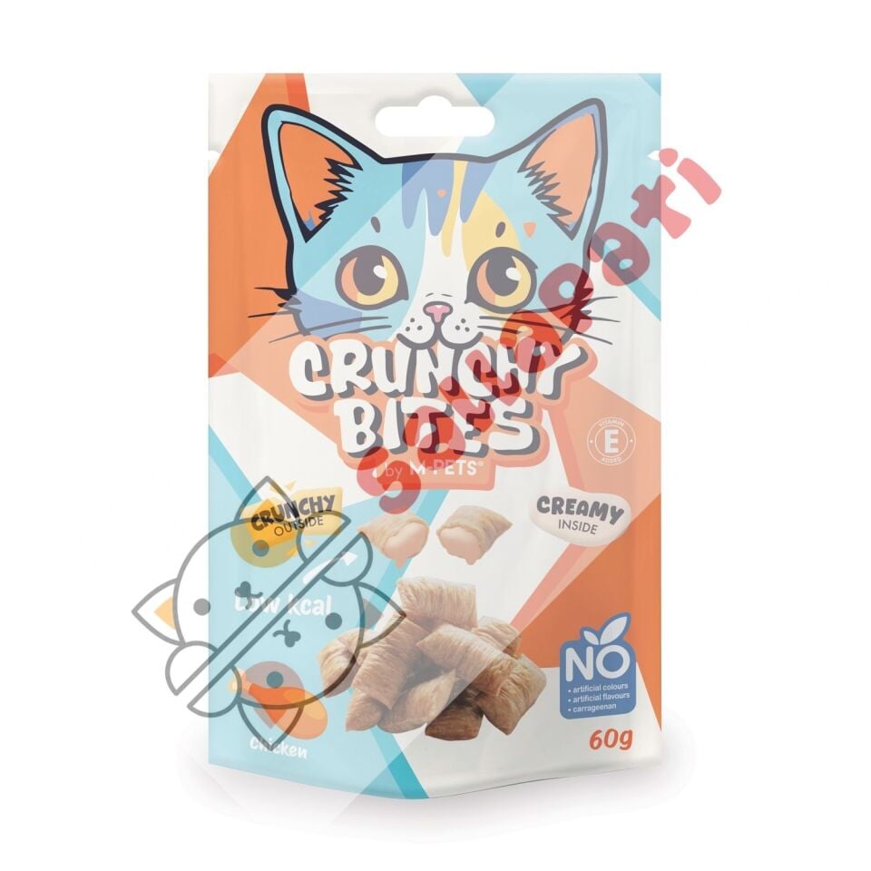 M-PETS CRUNCHY BITES TAVUKLU KEDİ ÖDÜLÜ 60GR