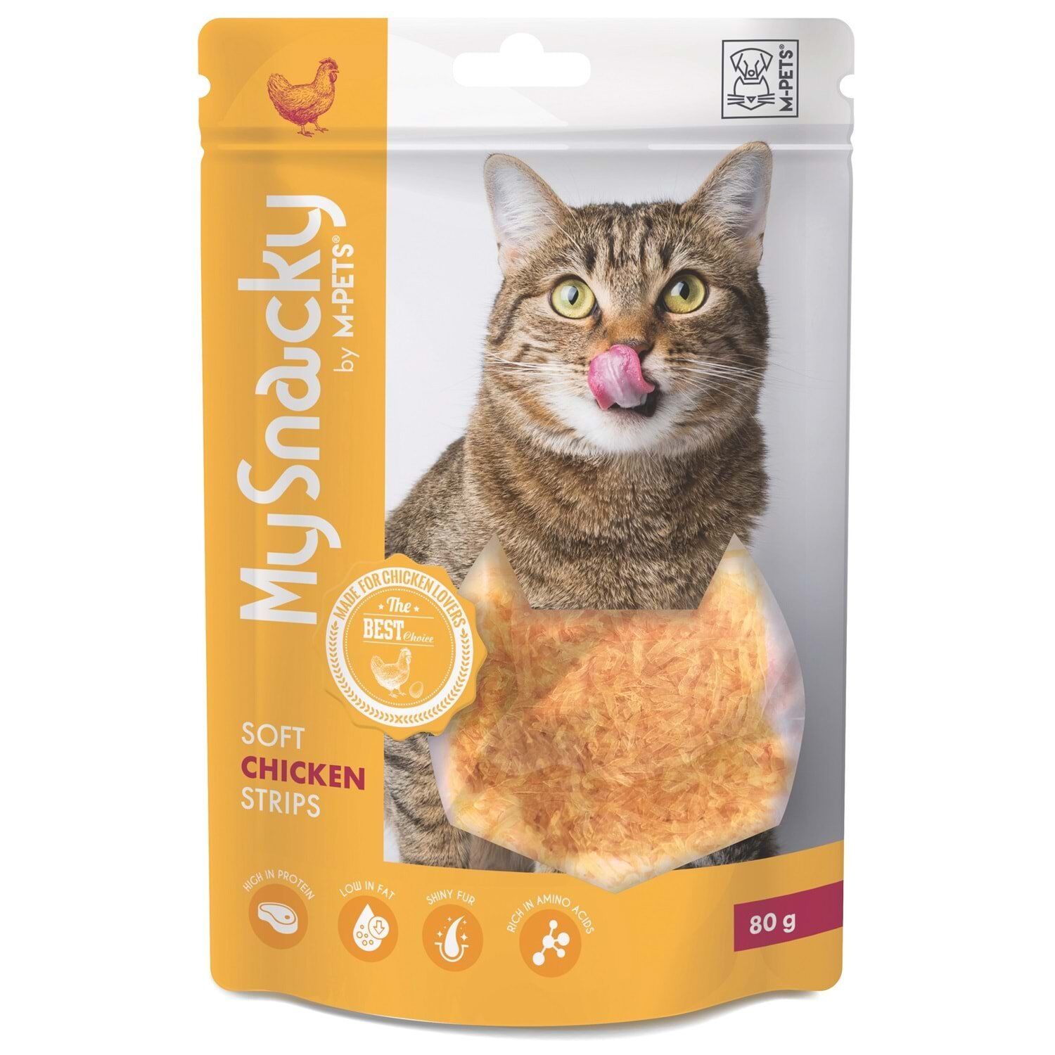 M-PETS MY SNACKY SOFT CHICKEN STRIPS KEDİ ÖDÜLÜ 80GR