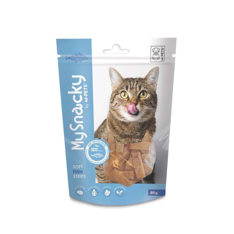 M-PETS MY SNACKY FISH STRIPS KEDİ ÖDÜLÜ 80GR