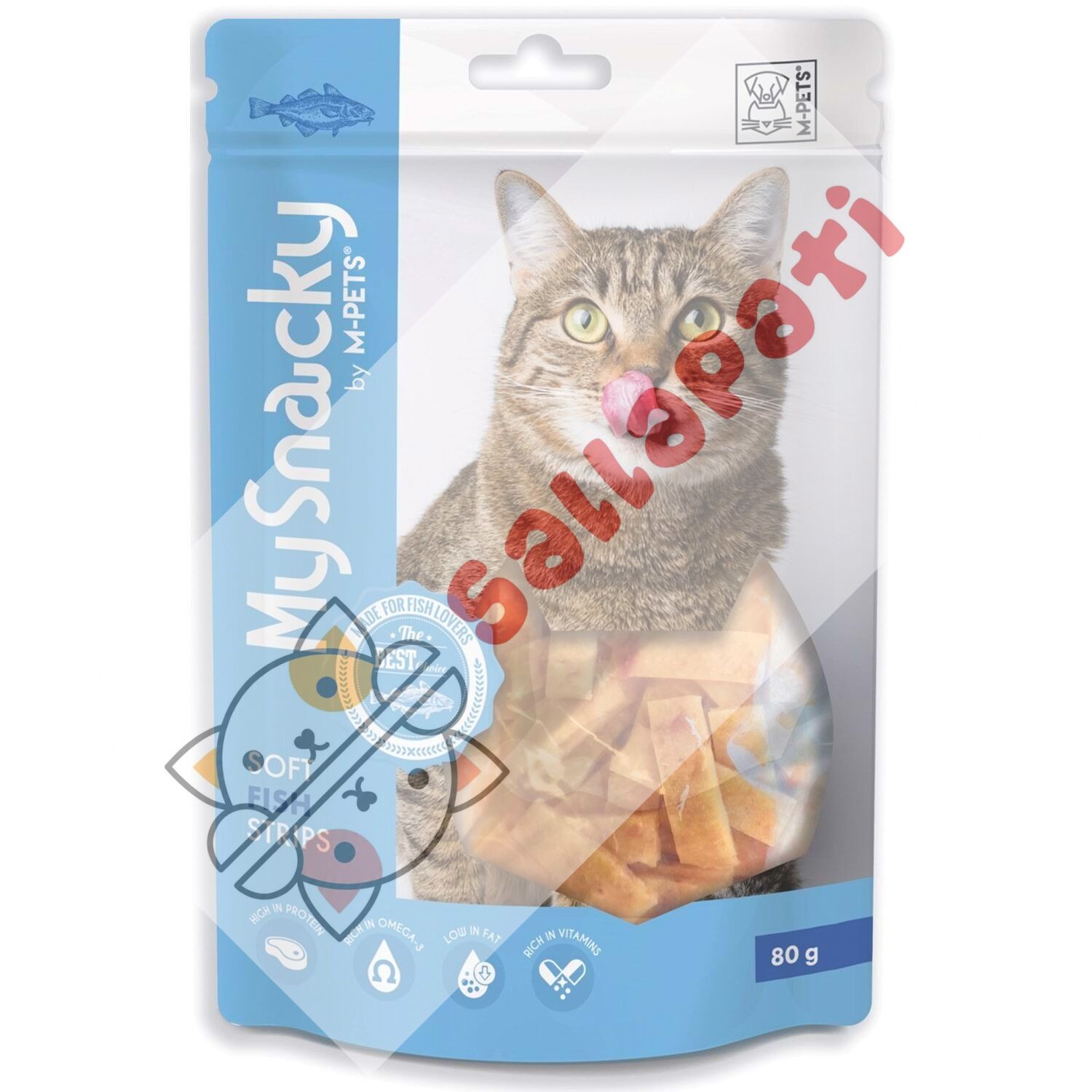 M-PETS MY SNACKY FISH STRIPS KEDİ ÖDÜLÜ 80GR