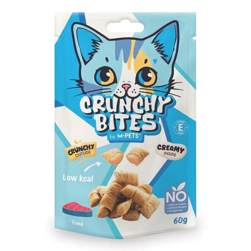 M-PETS CRUNCHY BITES TON BALIKLI KEDİ ÖDÜLÜ 60 GR