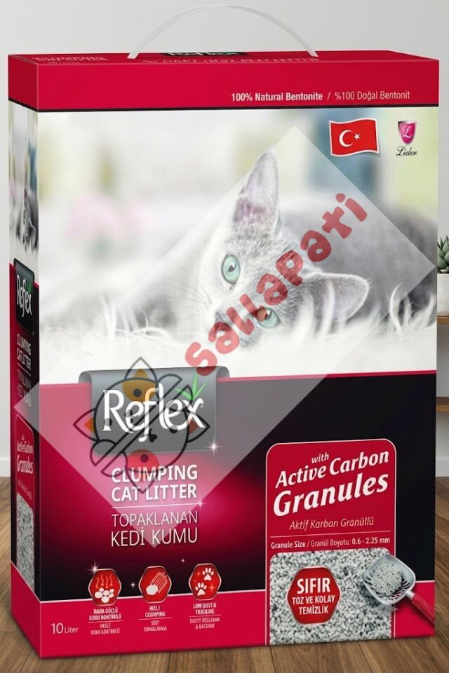 REFLEX BOX 10 LT GRANUL ACTİVE CARBON KEDİ KUMU