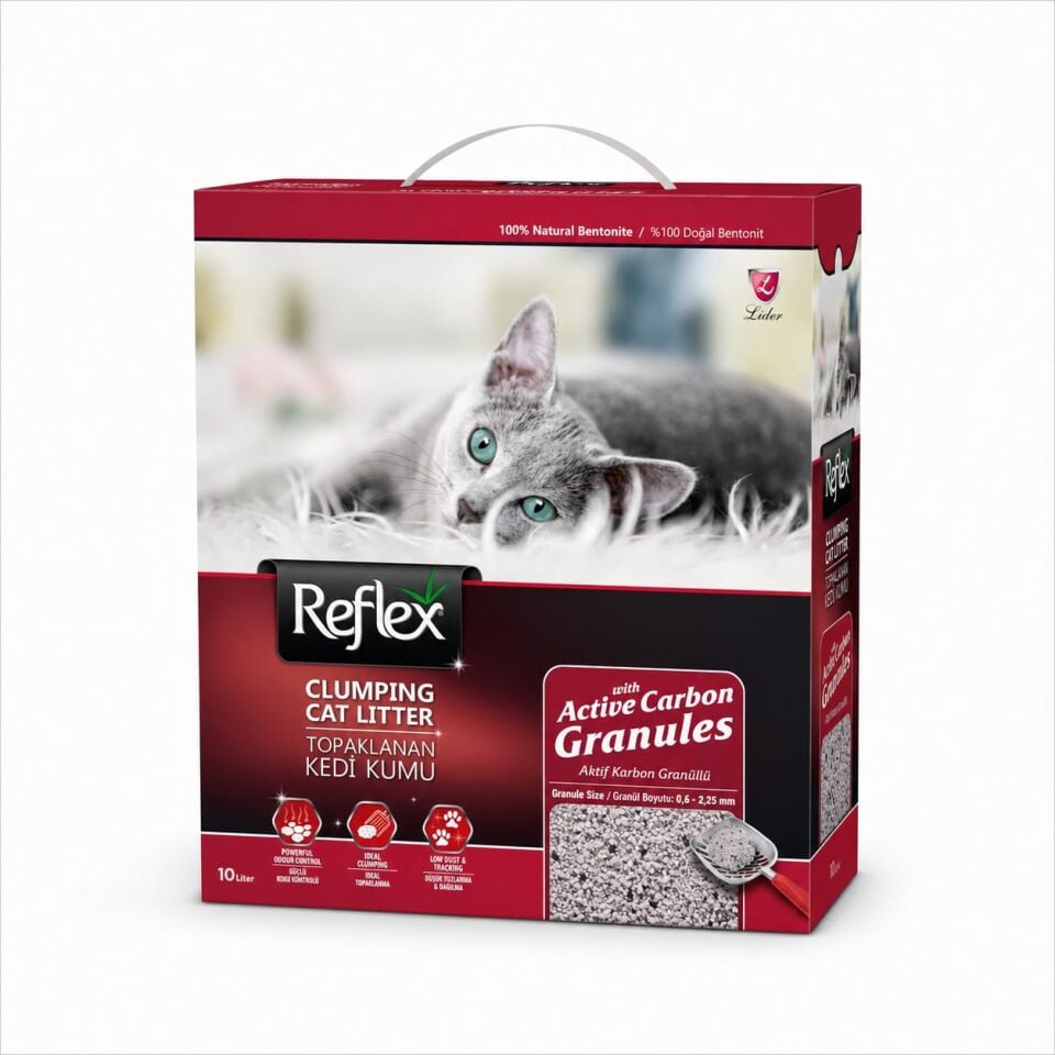 REFLEX BOX 10 LT GRANUL ACTİVE CARBON KEDİ KUMU