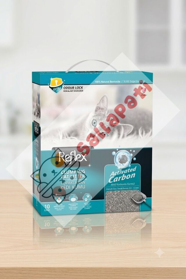 REFLEX BOX 10 LT ACTİVE CARBON GRİ KEDİ KUMU
