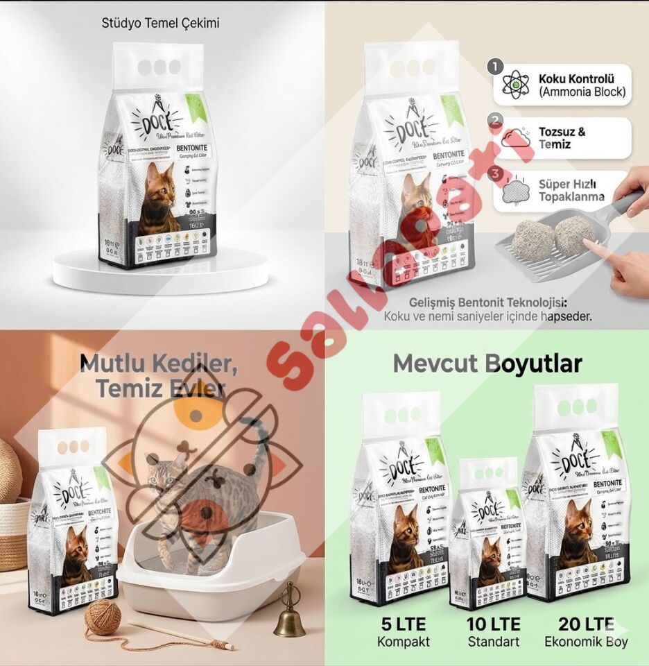 DOCE 10 LT YOĞUN AKTİF KARBONLU KEDİ KUMU