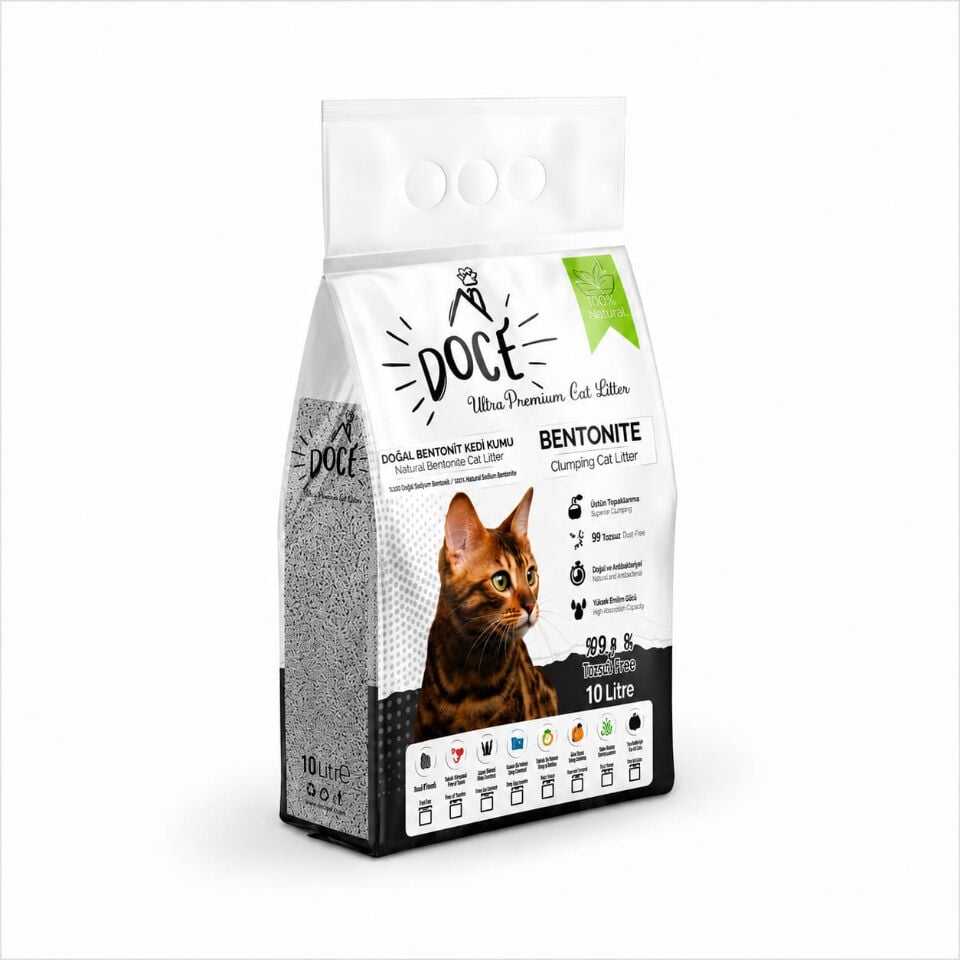 DOCE 10 LT YOĞUN AKTİF KARBONLU KEDİ KUMU
