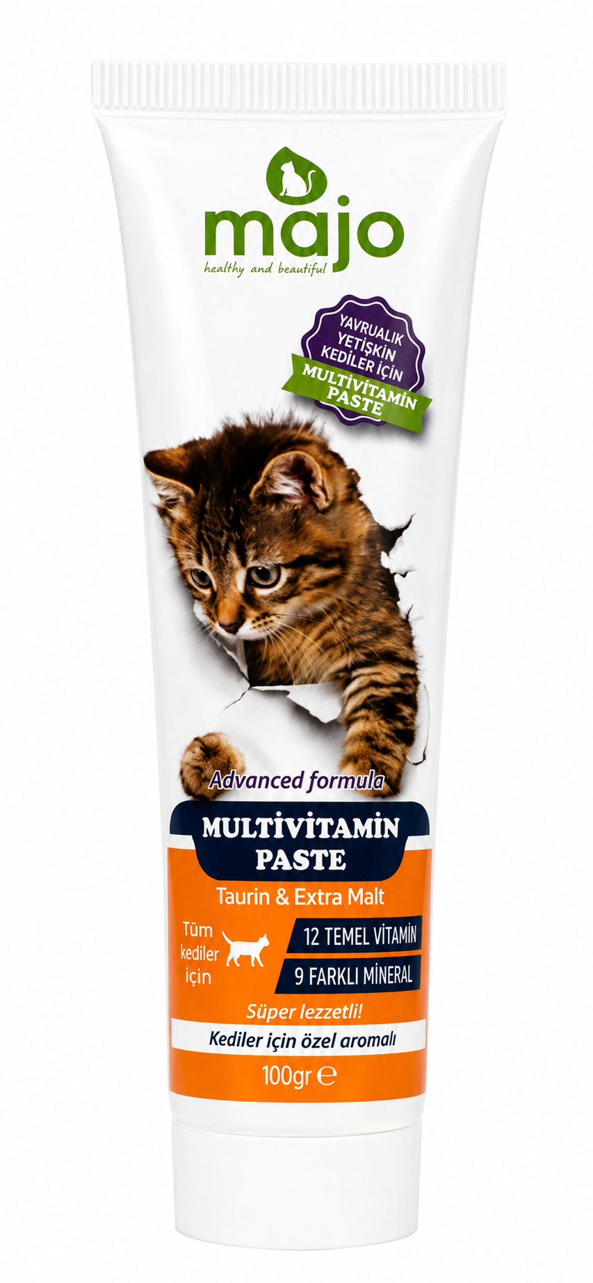 Kedi Multivitamin Macunu Taurin & Extra Malt 100 ml (TURUNCU)