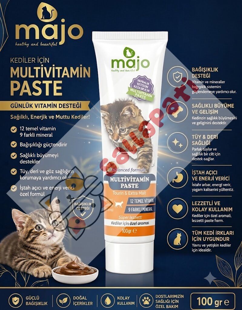 Kedi Multivitamin Macunu Taurin & Extra Malt 100 ml (TURUNCU)