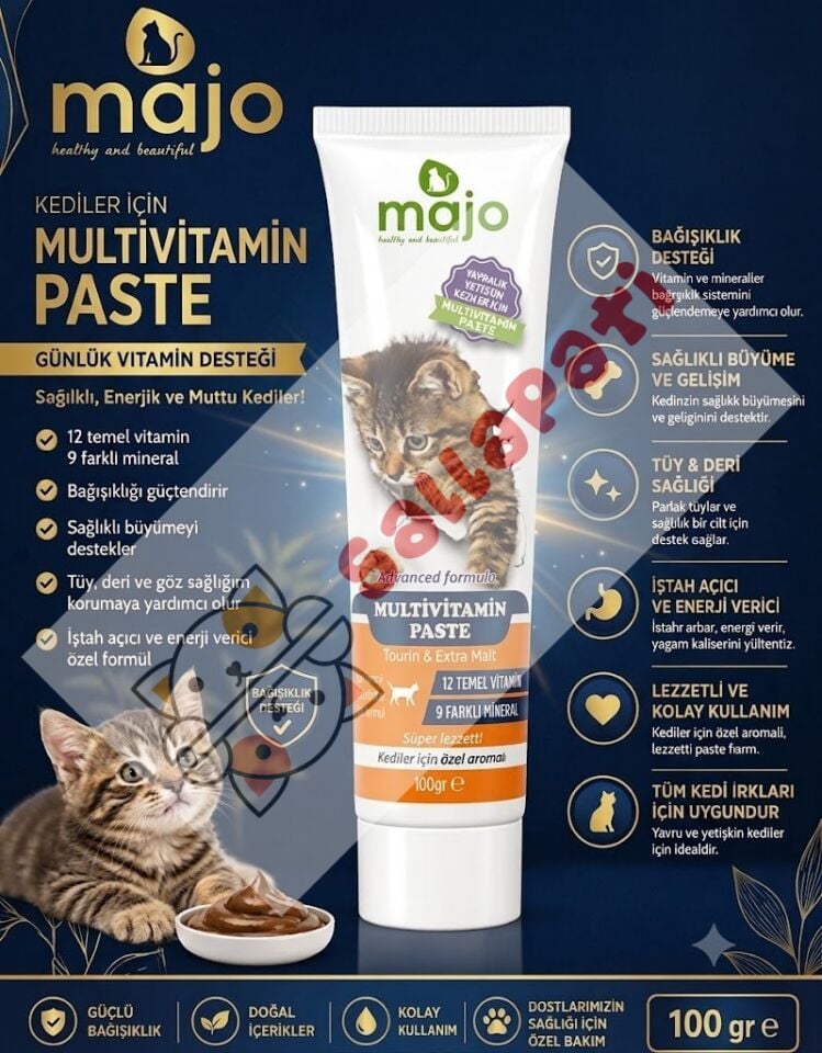 Kedi Multivitamin Macunu Taurin & Extra Malt 100 ml (TURUNCU)