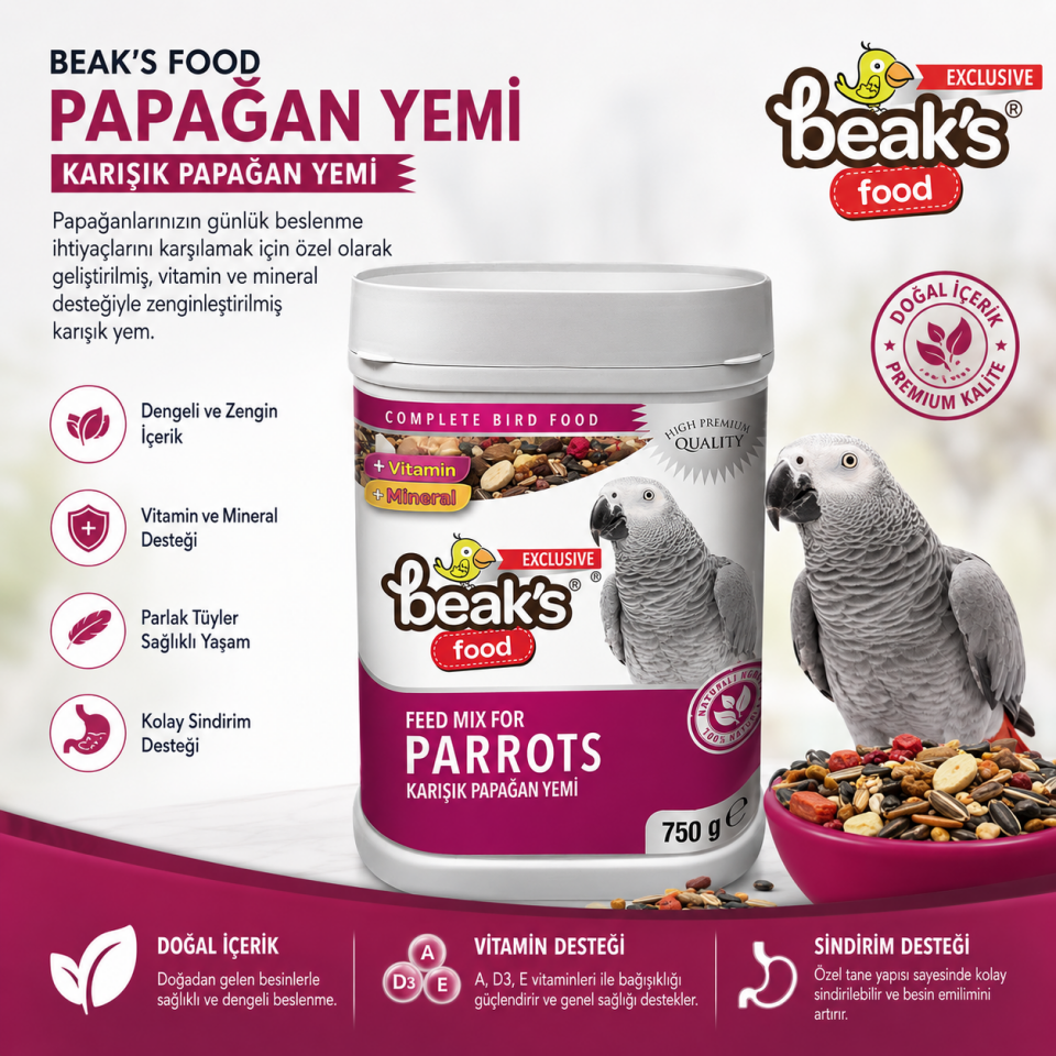 Beak's Papağan Yemi - 750 gr
