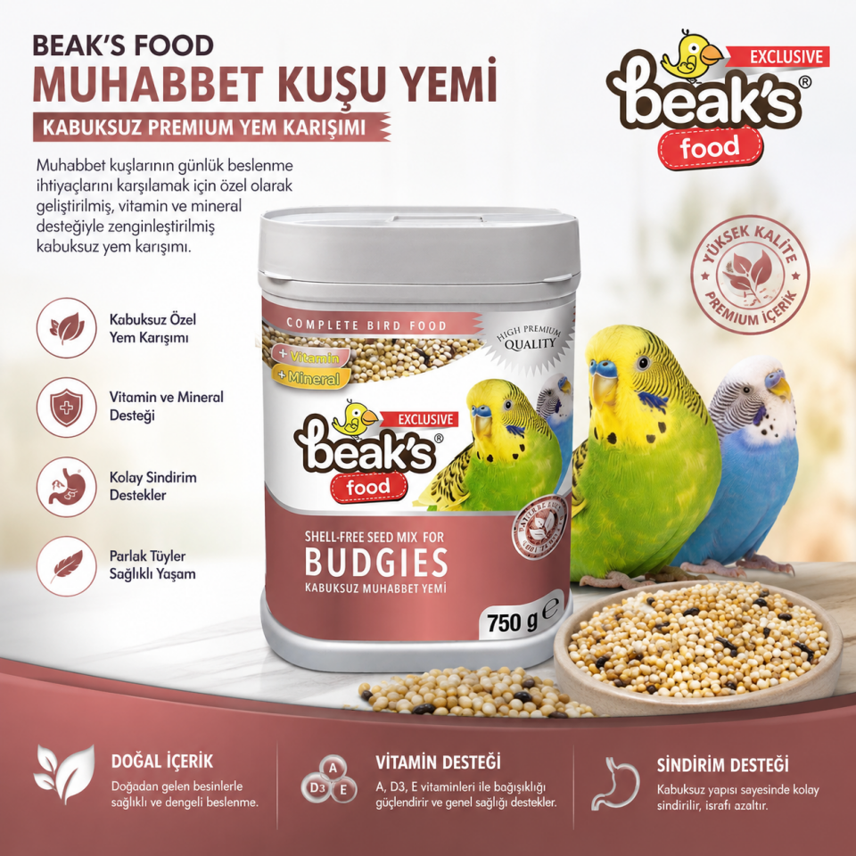 Beak's Kabuksuz Muhabbet Yemi- 750 g