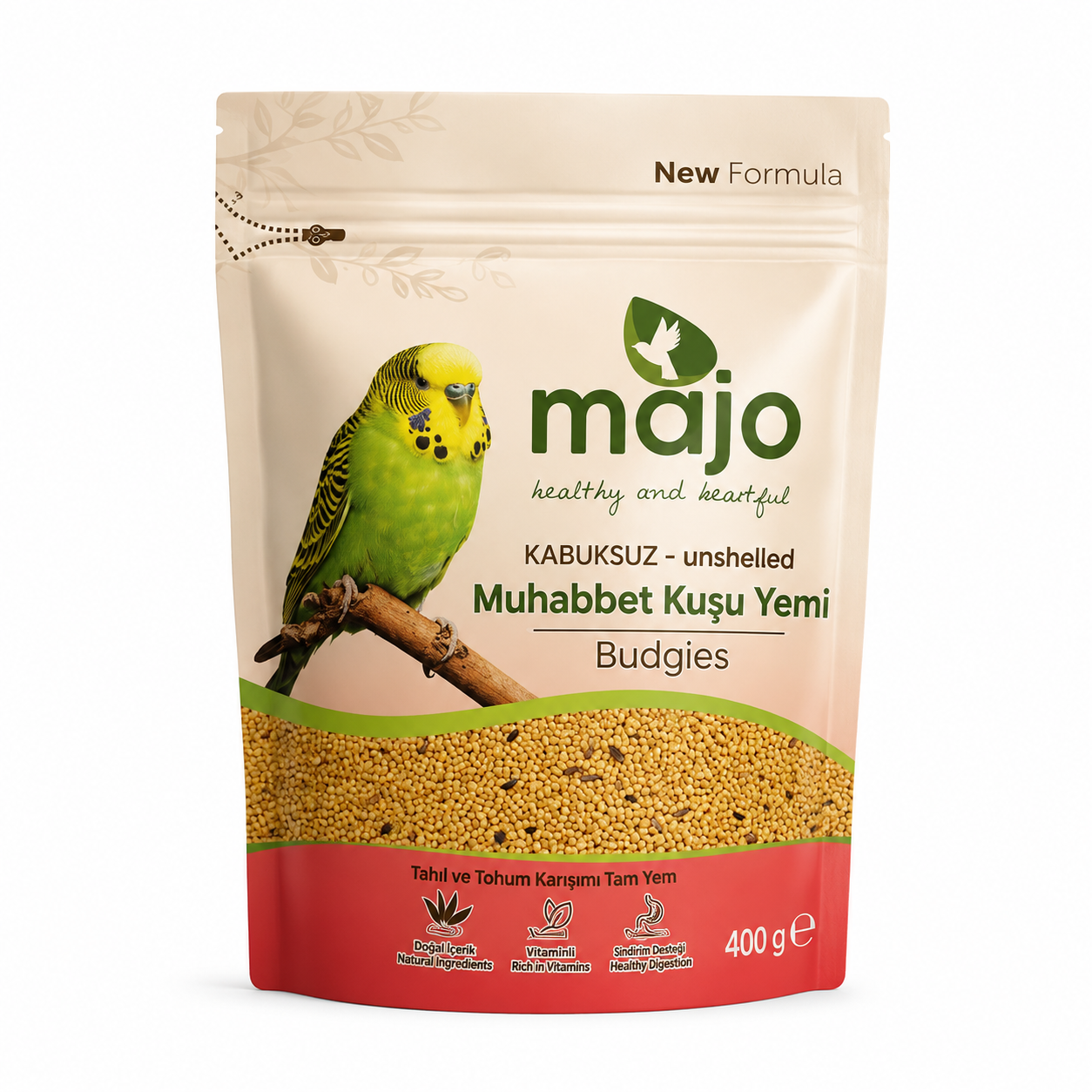 Kabuksuz Muhabbet Kuşu Yemi 400g