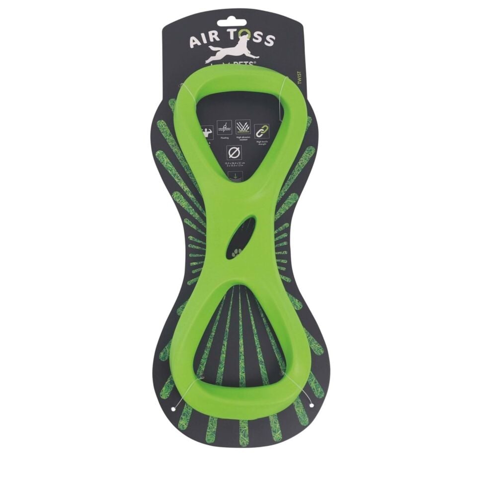 M-PETS AIR TOSS TWİST DAYANIKLI SUDA YÜZEN KÖPEK OYUNCAĞI GREEN