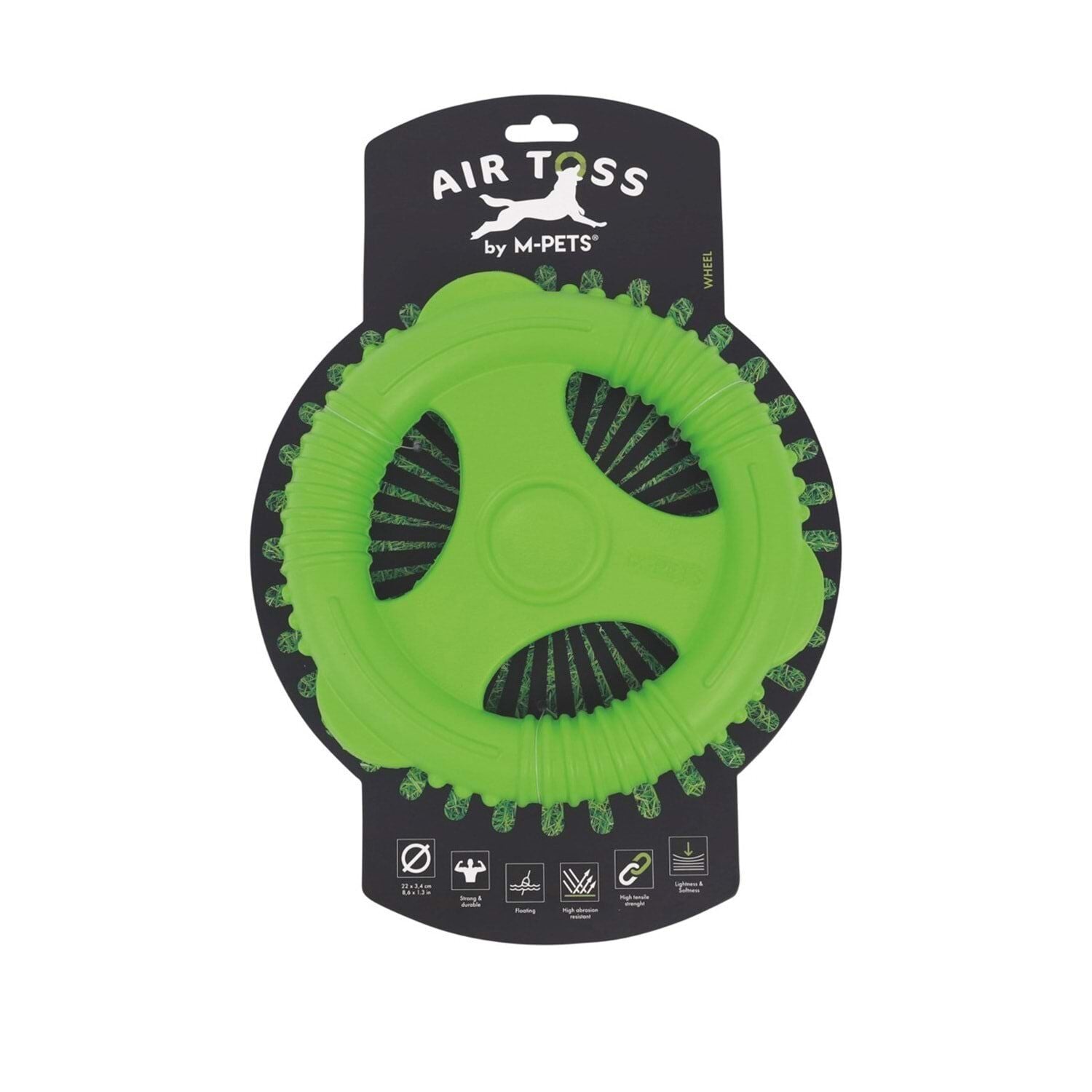 M-PETS AIR TOSS WHELL DAYANIKLI SUDA YÜZEN KÖPEK OYUNCAĞI GREEN