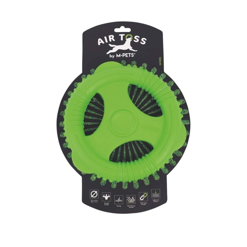 M-PETS AIR TOSS WHELL DAYANIKLI SUDA YÜZEN KÖPEK OYUNCAĞI GREEN