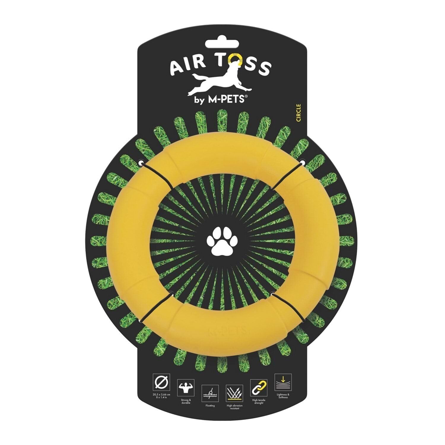 M-PETS AIR TOSS CİRCLE DAYANIKLI SUDA YÜZEN KÖPEK OYUNCAĞI YELLOW