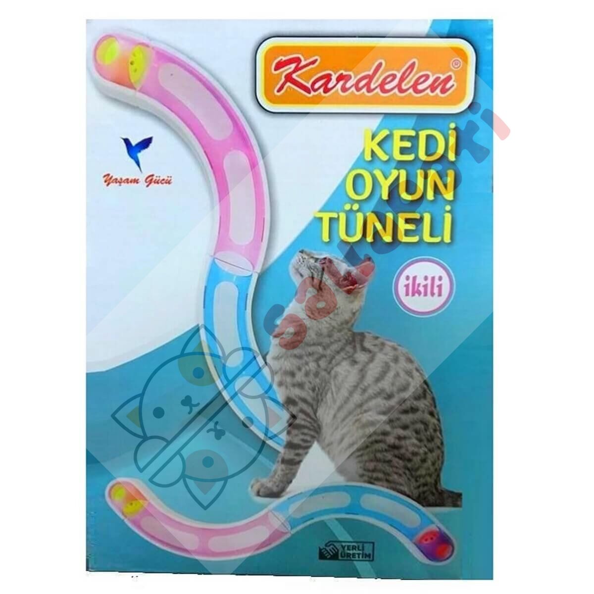 KRD İKİLİ KEDİ OYUN TÜNELİ