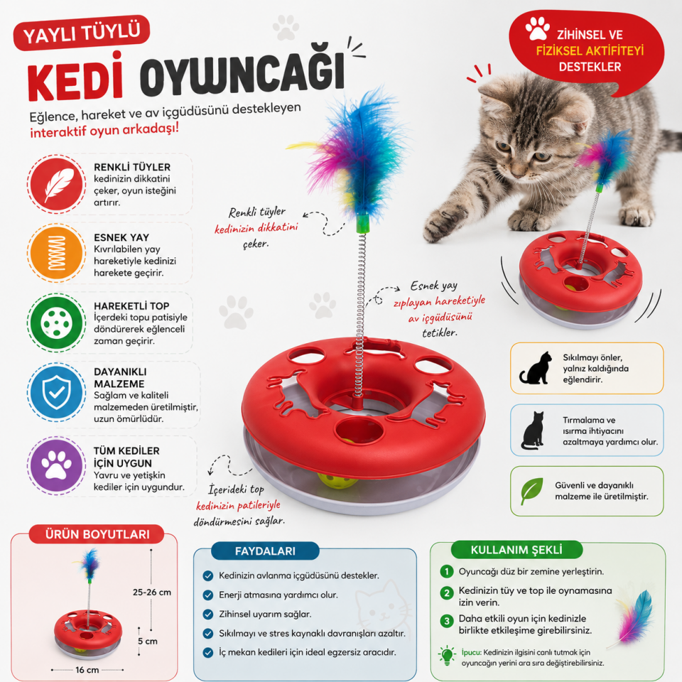 MİO KLASİK 2 Sİ 1 ARADA KEDİ OYUNCAK