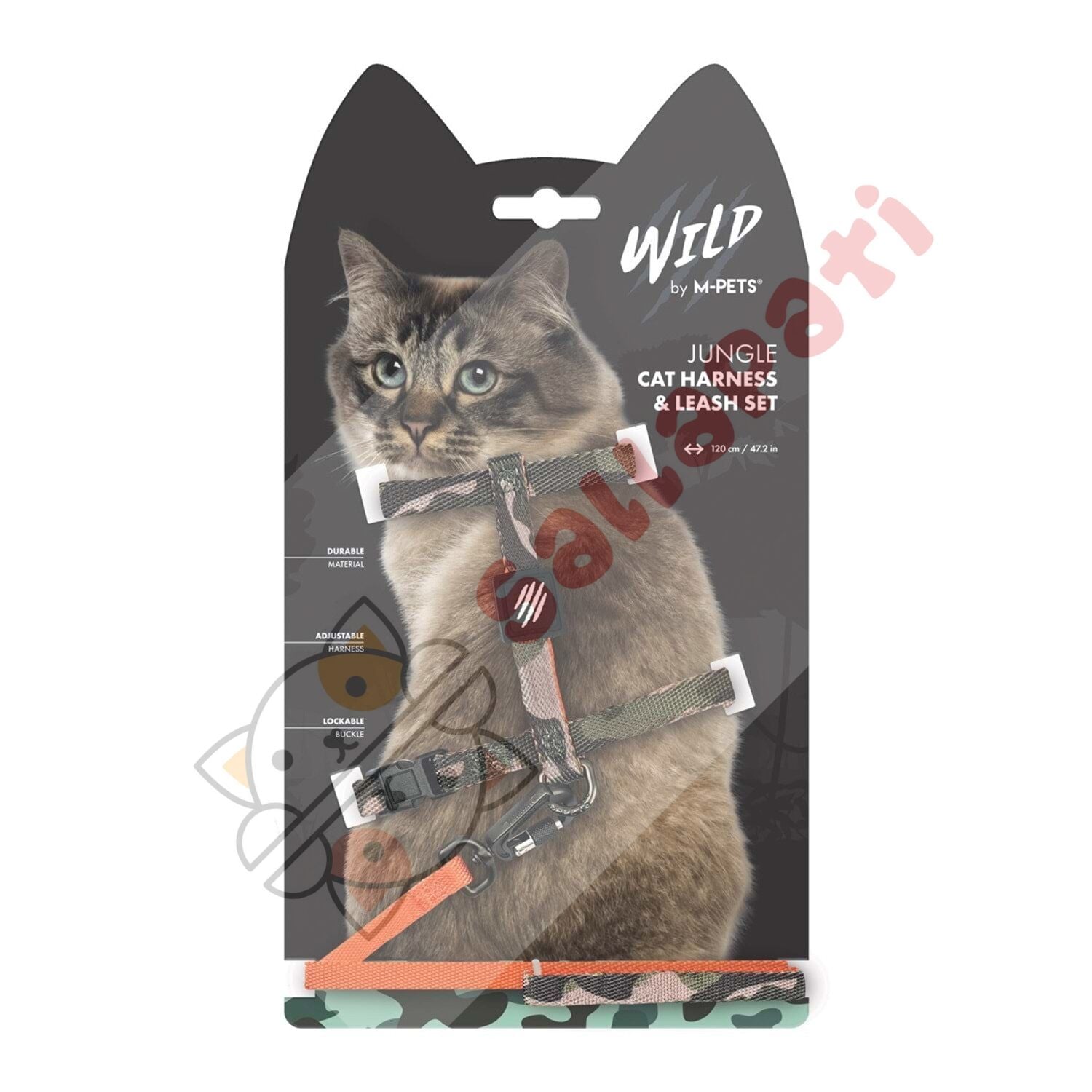 M-PETS WILD JUNGLE KEDİ GÖĞÜS TASMASI SET