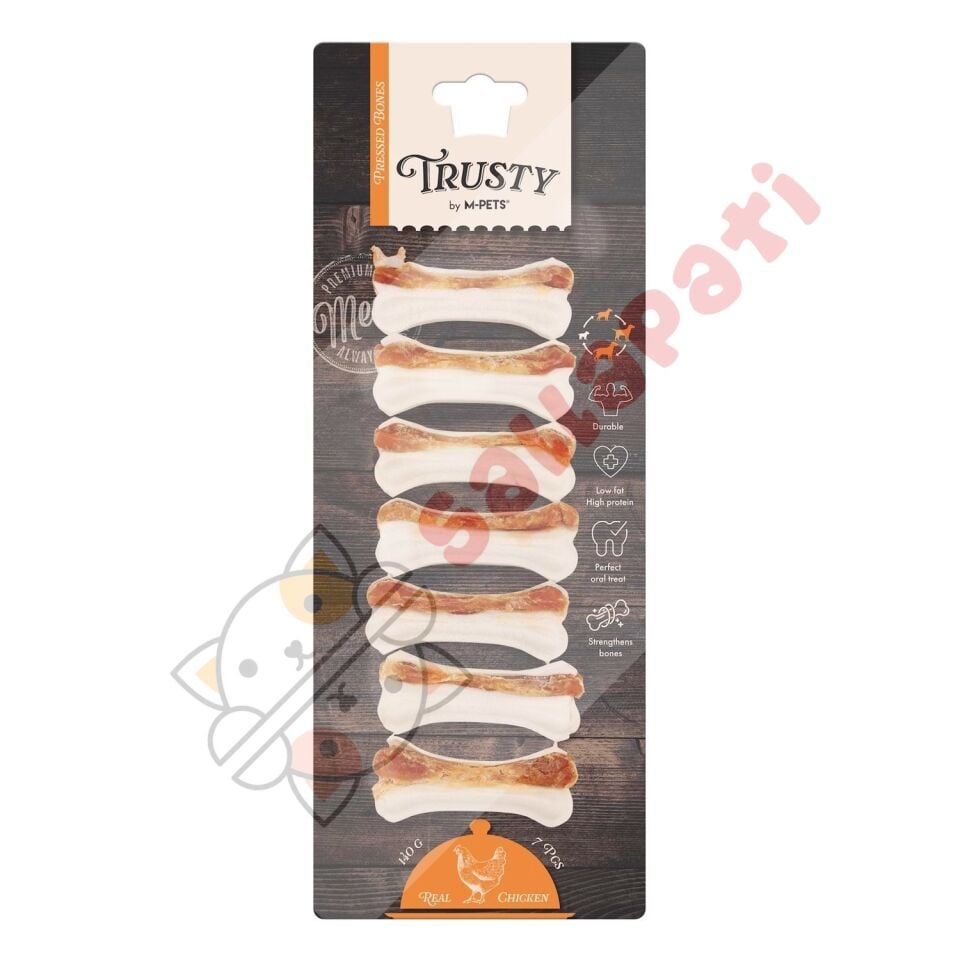 19046899 M-PETS TRUSTY CHICKEN PRESS KEMİK 7Lİ 140GR/7,7CM