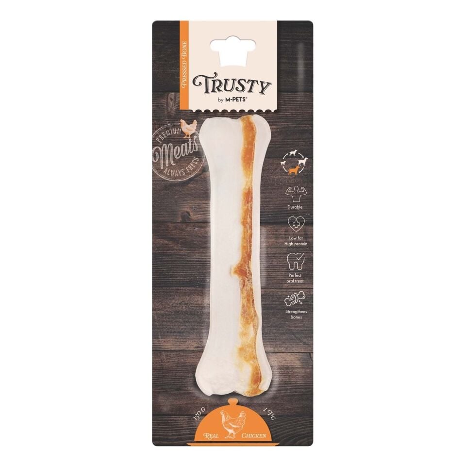 M-PETS TRUSTY CHICKEN PRESS KEMİK 130GR/22,2CM