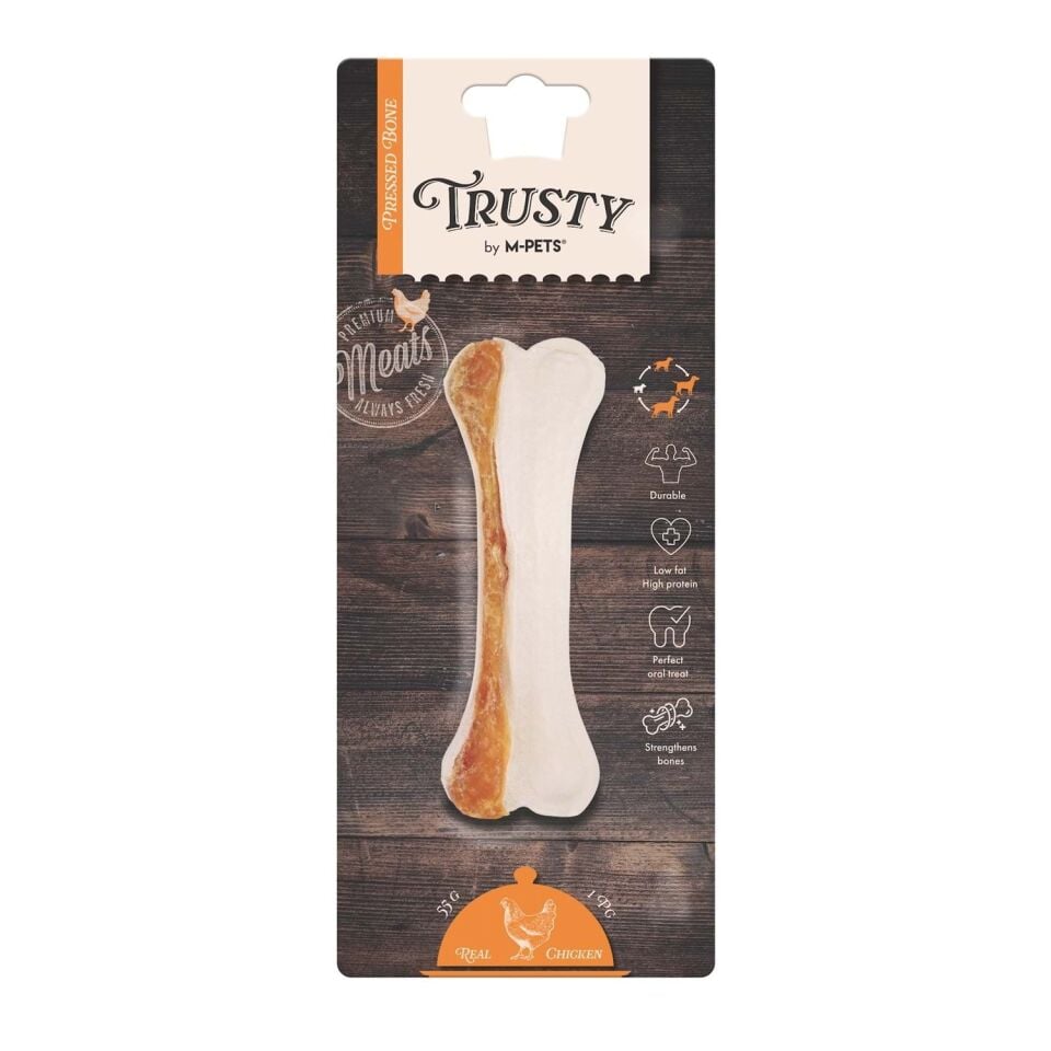 M-PETS TRUSTY CHICKEN PRESS KEMİK 55GR/12,7CM
